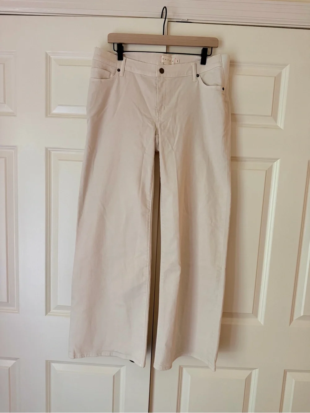 Hatch Wide-Leg Jeans in Cream - Picture 2 of 5
